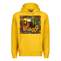 Lemon western horse and sunflower Premium Hoodie - RanaPortraitStore