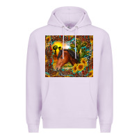 Lilac western horse and sunflower Premium Hoodie - RanaPortraitStore