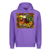 Purple western horse and sunflower Premium Hoodie - RanaPortraitStore
