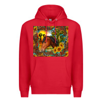 Red western horse and sunflower Premium Hoodie - RanaPortraitStore