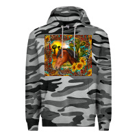 Slate Camo western horse and sunflower Premium Hoodie - RanaPortraitStore