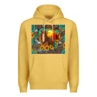 Antique Gold western horse and desert tumbler Premium Hoodie - RanaPortraitStore