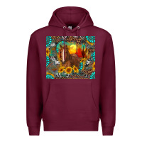Burgundy western horse and desert tumbler Premium Hoodie - RanaPortraitStore