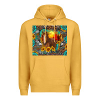 Mustard western horse and desert tumbler Premium Hoodie - RanaPortraitStore