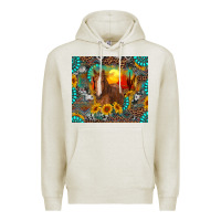 Oatmeal Heather western horse and desert tumbler Premium Hoodie - RanaPortraitStore