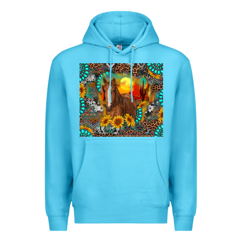 Western Horse And Desert Tumbler Premium Hoodie by RanaPortraitStore | Teevron