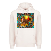 Pale Pink western horse and desert tumbler Premium Hoodie - RanaPortraitStore