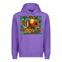 Purple western horse and desert tumbler Premium Hoodie - RanaPortraitStore