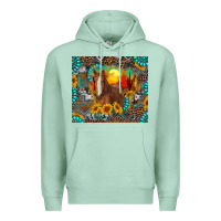 Seafoam western horse and desert tumbler Premium Hoodie - RanaPortraitStore
