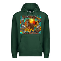 Sports Green western horse and desert tumbler Premium Hoodie - RanaPortraitStore