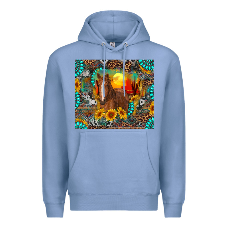 Western Horse And Desert Tumbler Premium Hoodie by RanaPortraitStore | Teevron