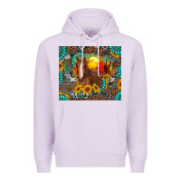 Lilac western horse and desert tumbler Premium Hoodie - RanaPortraitStore