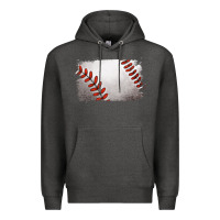 Charcoal Heather baseball brushstroke Premium Hoodie - RanaPortraitStore