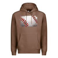 Chestnut baseball brushstroke Premium Hoodie - RanaPortraitStore
