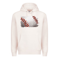 Pale Pink baseball brushstroke Premium Hoodie - RanaPortraitStore