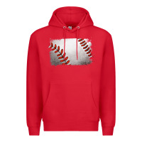Red baseball brushstroke Premium Hoodie - RanaPortraitStore