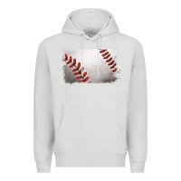Dove Grey baseball brushstroke Premium Hoodie - RanaPortraitStore