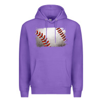 Purple baseball brushstroke Premium Hoodie - RanaPortraitStore