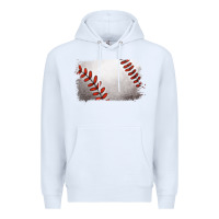 White baseball brushstroke Premium Hoodie - RanaPortraitStore