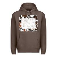 Coffee black and brown cowhide Premium Hoodie - RanaPortraitStore