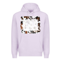Lilac black and brown cowhide Premium Hoodie - RanaPortraitStore