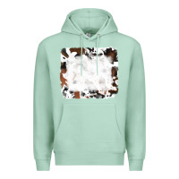 Seafoam black and brown cowhide Premium Hoodie - RanaPortraitStore