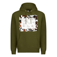 Army Green black and brown cowhide Premium Hoodie - RanaPortraitStore