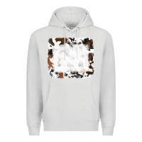 Dove Grey black and brown cowhide Premium Hoodie - RanaPortraitStore