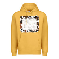 Mustard black and brown cowhide Premium Hoodie - RanaPortraitStore