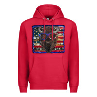 Cardinal bison with american flag Premium Hoodie - RanaPortraitStore