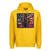 Lemon bison with american flag Premium Hoodie - RanaPortraitStore