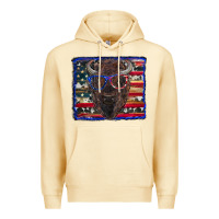 Pina Colada bison with american flag Premium Hoodie - RanaPortraitStore