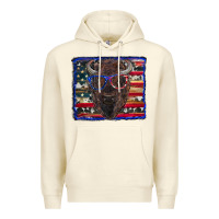 Sandshell bison with american flag Premium Hoodie - RanaPortraitStore