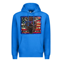 True Royal bison with american flag Premium Hoodie - RanaPortraitStore