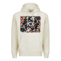 Oatmeal Heather cowhide and serape background Premium Hoodie - RanaPortraitStore