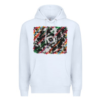 White cowhide and serape background Premium Hoodie - RanaPortraitStore
