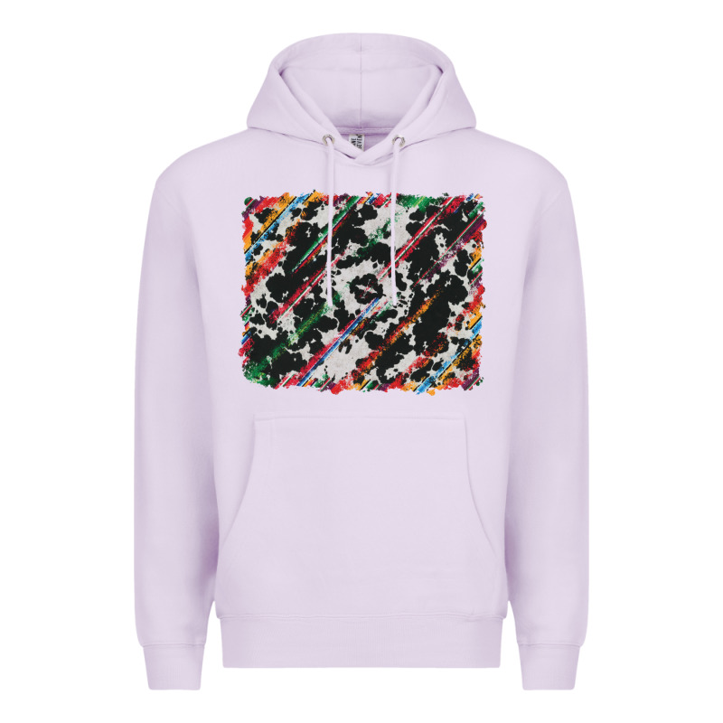 Cowhide And Serape Background Premium Hoodie by RanaPortraitStore | Teevron