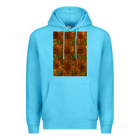 Ocean Blue cactus background Premium Hoodie - RanaPortraitStore