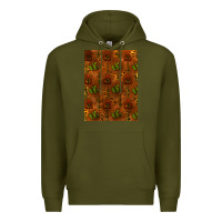 Army Green cactus background Premium Hoodie - RanaPortraitStore