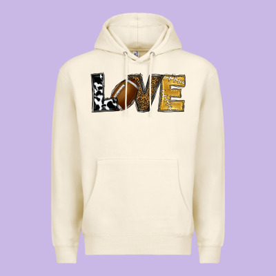 Football Love Premium Hoodie Designed By Ranaportraitstore