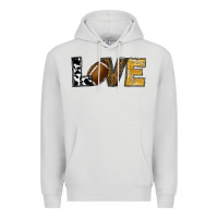 Dove Grey football love Premium Hoodie - RanaPortraitStore