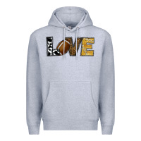 Heather Grey football love Premium Hoodie - RanaPortraitStore