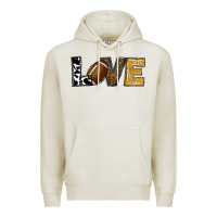 Oatmeal Heather football love Premium Hoodie - RanaPortraitStore