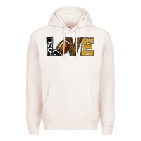 Pale Pink football love Premium Hoodie - RanaPortraitStore