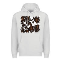 Dove Grey cowhide background Premium Hoodie - RanaPortraitStore