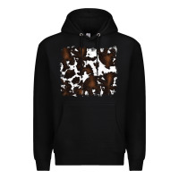 Black cowhide background Premium Hoodie - RanaPortraitStore