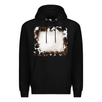 Black cowhide and leopard background Premium Hoodie - RanaPortraitStore