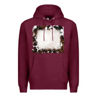Burgundy cowhide and leopard background Premium Hoodie - RanaPortraitStore