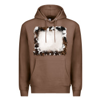Chestnut cowhide and leopard background Premium Hoodie - RanaPortraitStore