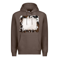 Coffee cowhide and leopard background Premium Hoodie - RanaPortraitStore
